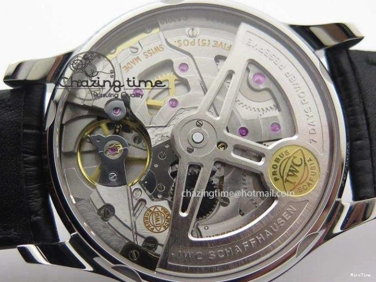 MIROTIME 0105 Portuguese Real PR IW500106 ZF 1:1 Best Edition Grey Dial On Black Leather Strap A52010 V Versatile 7306